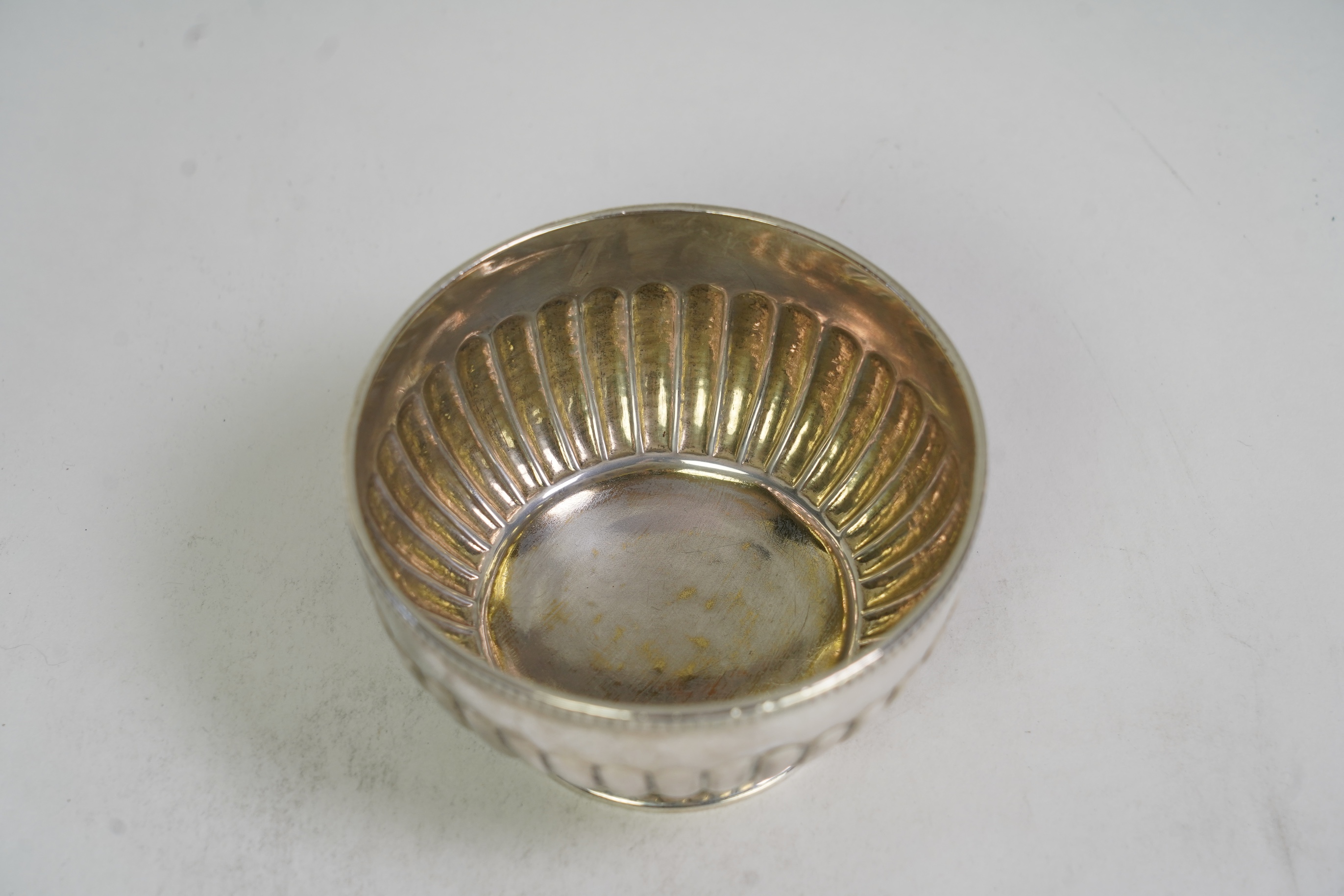 A late George III Irish demi-fluted silver sugar bowl, by James Le Bas
